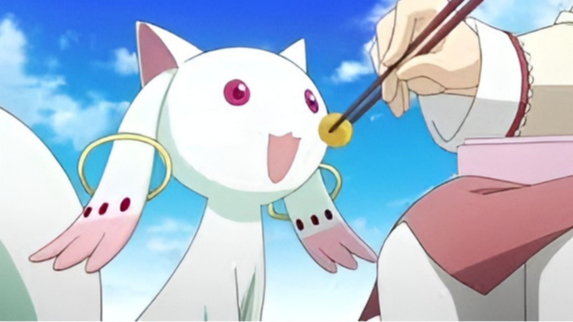 Still of Kyubey (Image via Shaft Studio)